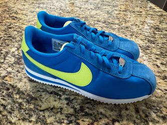Nike Cortez Sneakers Size 5.5 Youth 7 Women’s Photo Blue Lemon IB7748-406, NEW