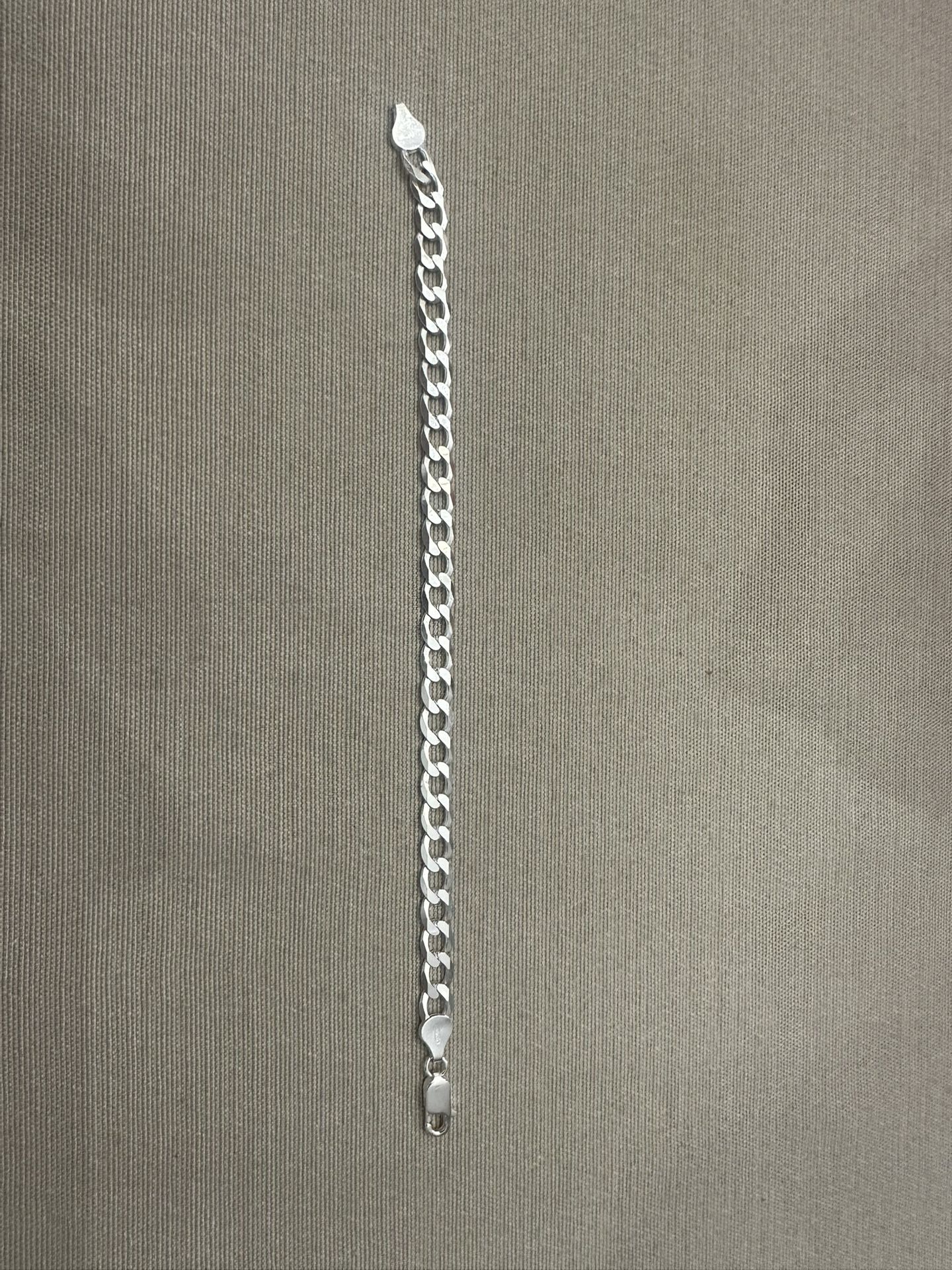 8.5 Inch Curb Cuban 925 Sterling Silver