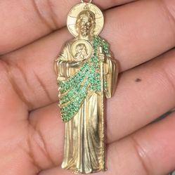 San Judas 14k pendent