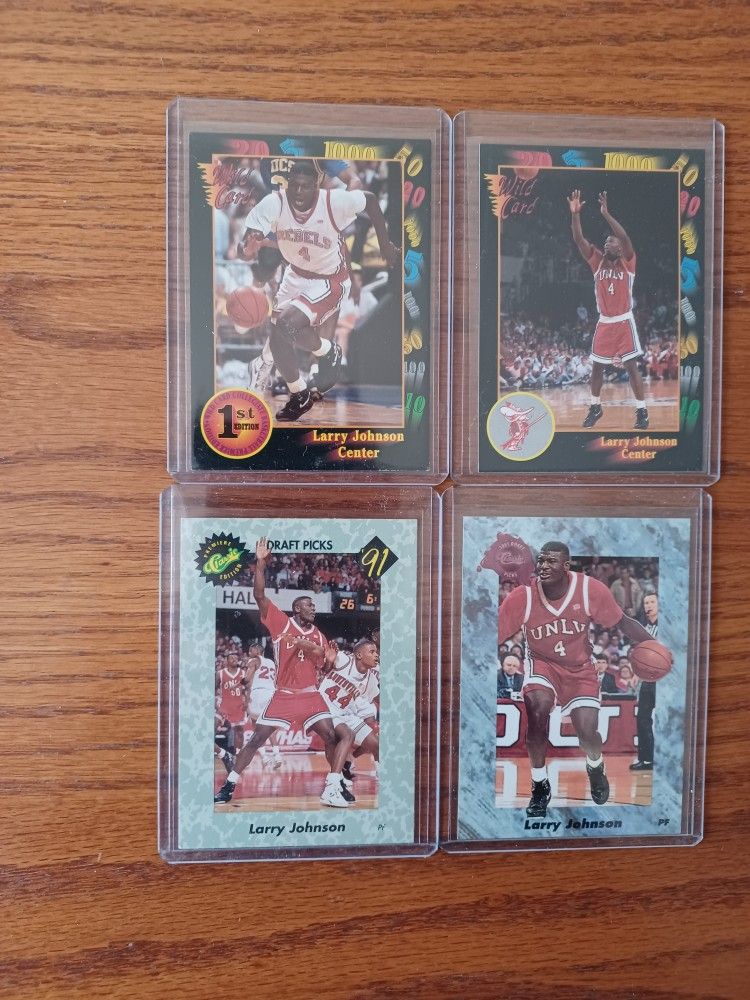 1991 Classic & Wild Card Larry Johnson Unlv Rookie Cards