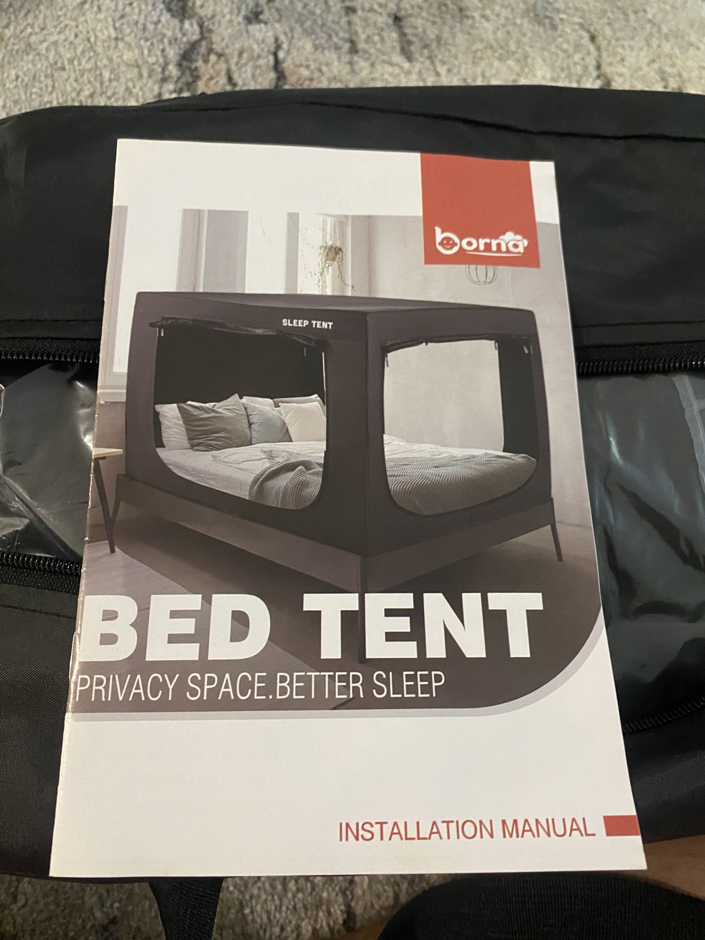 🛏️ Borno Bed Tent – Privacy Sleep Tent for Twin/Full Size Beds