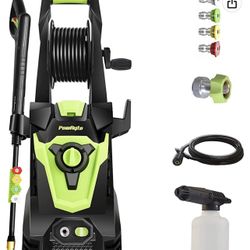 NIB 2000psi 2.0 GPM Electric Pressure Washer, Power Washer with Hose Reel Car Trucks 4 Different Pressure Tips, Foam Cannon