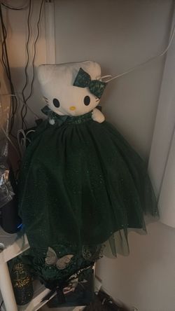 Green dress hello kitty bear