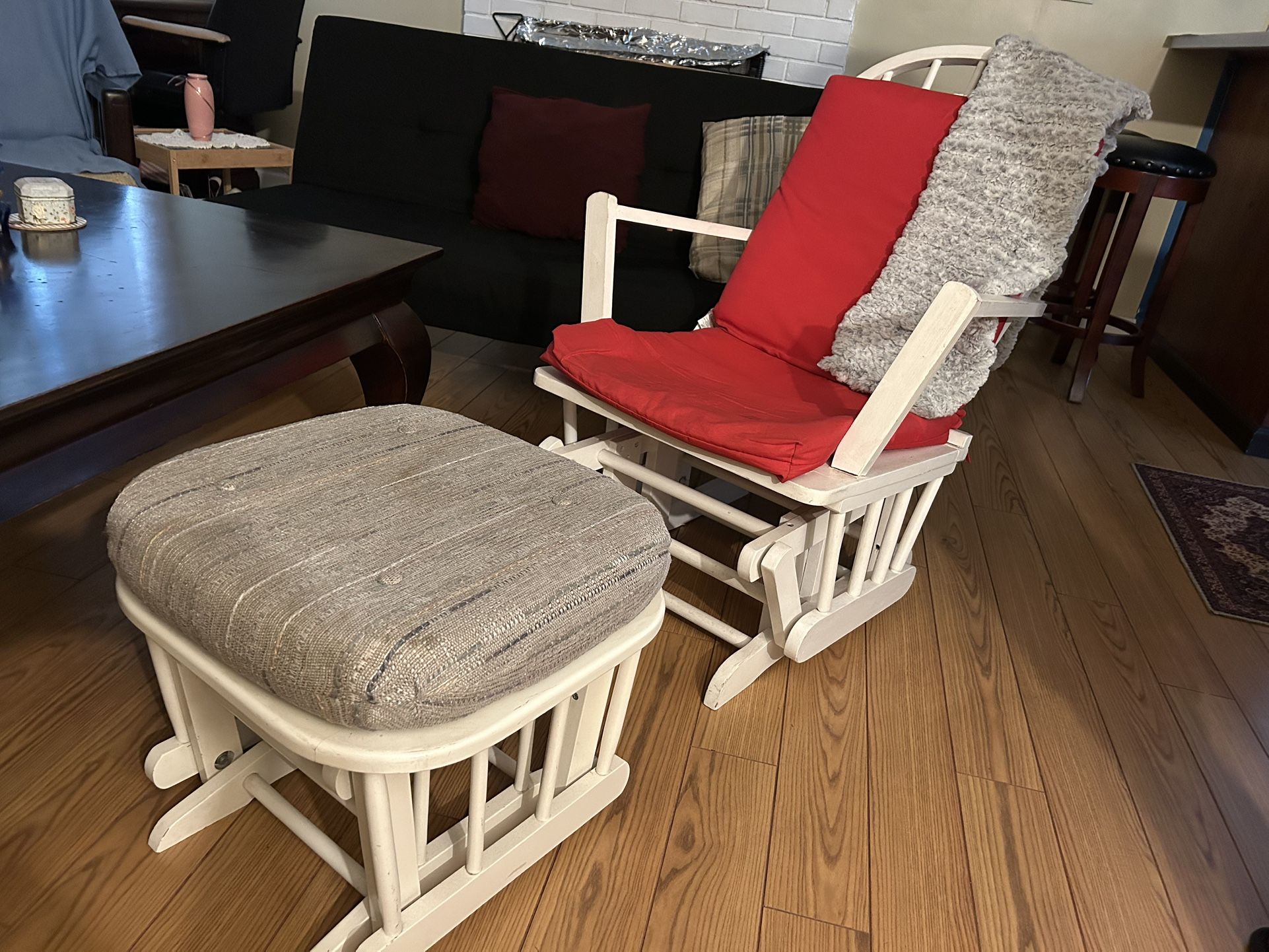 Gliding Chair and Ottoman Set
