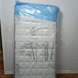 Orthopedic twin bamboo mattress and box spring set