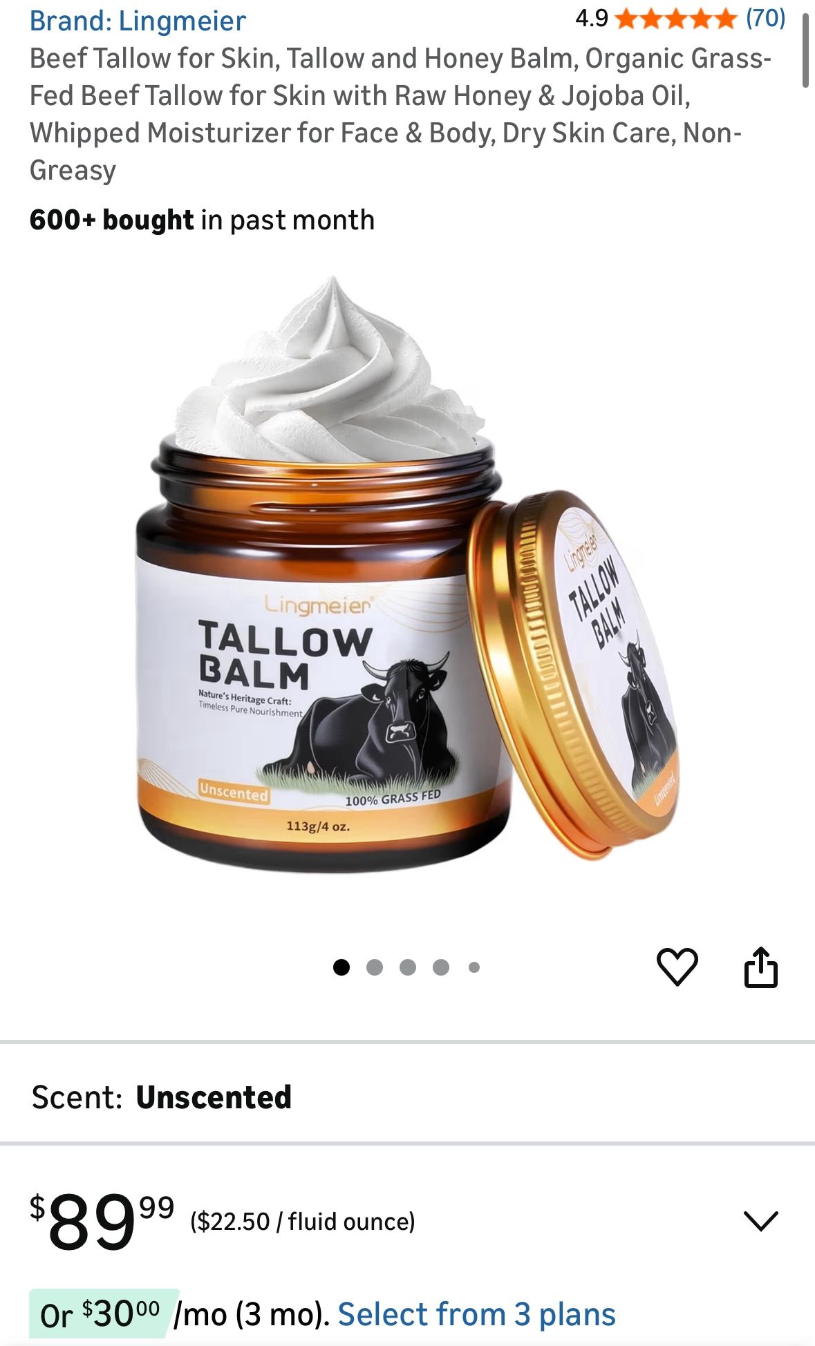 Tallow balm For Skin Care