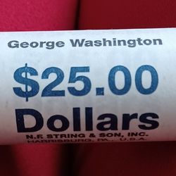 Roll Of Uncirculated GEORGE WASHINGTON  PRESIDENTIAL  GEORGE WASHINGTON GOLD PLATED COINS - 2007 