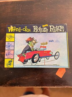 1963 Hawk Model Co Weird-Ohs Puzzle Daddy The Swingin’ Suburbanite 10"x15" Complete