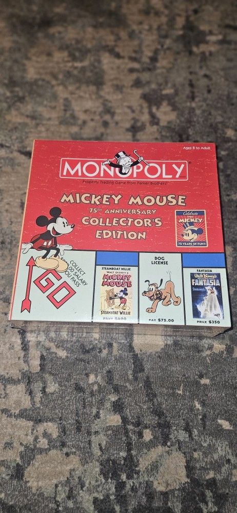 Monopoly Mickey Mouse 75th Anniversary Collector's Edition (2004) New & Sealed!!