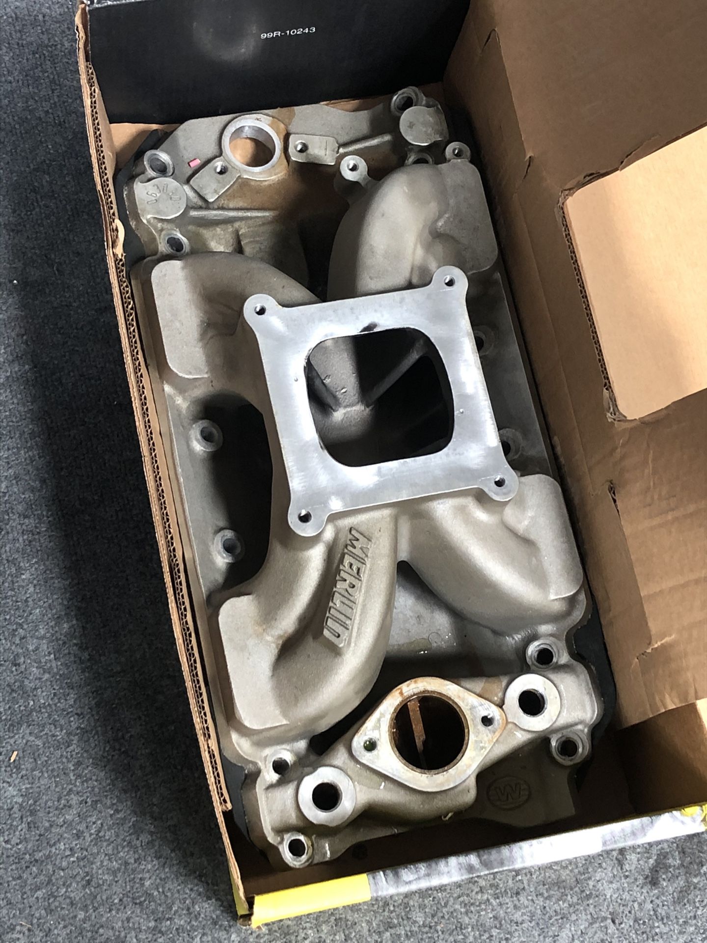 BMP 063030 Big Block Chevy Intake Manifold 4150 Square Carb Flange 9.8 Deck NICE