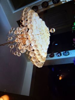 Crystal  chandelier  perfect  works great