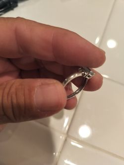 925 Sterling Silver Emerald-Cut Ring - $20