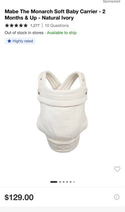 Mabe Baby Carrier Natural Ivory