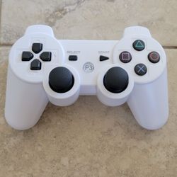 PS3 Controller - White - Playstation 3 - Wireless - Bluetooth 