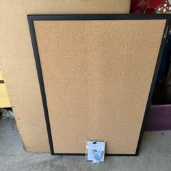 Cork Board/Dry Erase Board With Frame, Instructions And Hardware-NEW