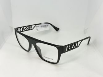 Versace MOD. 3326-U 5380 Black Plastic Rectangle Eyeglasses Frame 55-19 145