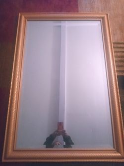 Gold frame mirror