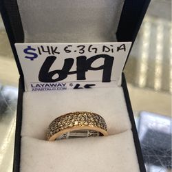 14k Diamond Engagement Ring (rose gold)
