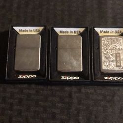 3 Zippo Lighters