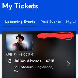 Julion Alvarez 2 Concert Tickets 