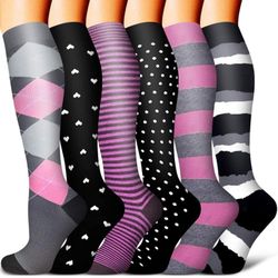 Compression Socks Women 15-20mmhg-Best for Running,Cycling,Sports,Flight Travel,Hiking and Pregnancy
