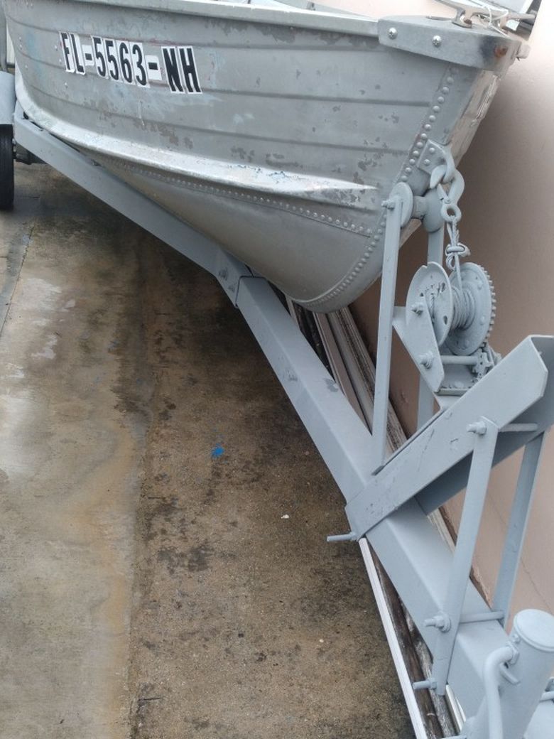 Aluminum Boat Trailer And Motor