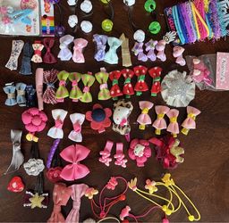 Hello Kitty hair clips, hair bands total 60 plus pc