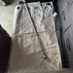 Polyester Curtains With Rod