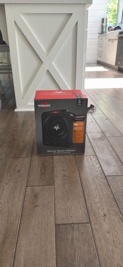 Forced Air Velocity 5 Whole Room 1500-Watt 5118 BTU Electric Space Fan Electric Heater Furnace, Black