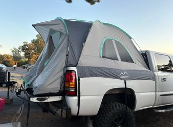 Truck bed tent and air mattress