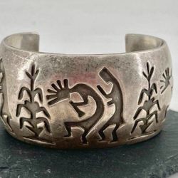 FREE SHIPPING! Kokopelli 925 Silver Southwest Bracelet Lot#303
