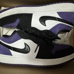 Jordan 1 low, purple court, size 6Y  