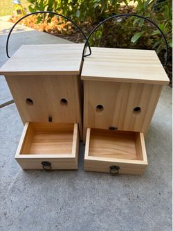 Carpenter Bee Traps for Outside 2PACK– Durable, Weather-Resistant, Eco-Friendly Wooden Wasp Trap for Outdoor Use