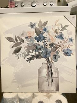 Floral Canvas Wall Hanging-kirklands