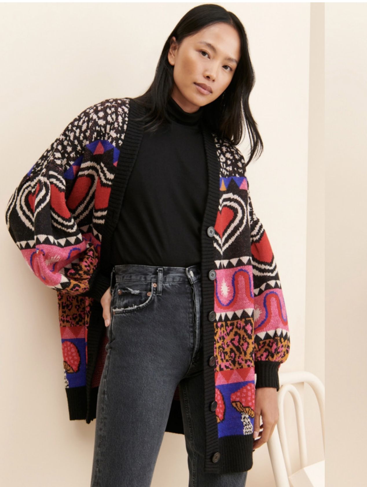 Farmrio Long Cardigan 