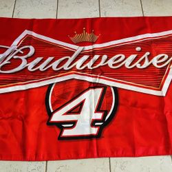 NEW: Budweiser Red Flag/Banner, Kevin Harvick #4 NASCAR Racing