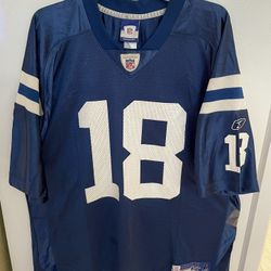 Peyton Manning #18 Indianapolis Colts NFL On Field Reebok Jersey Size XL
