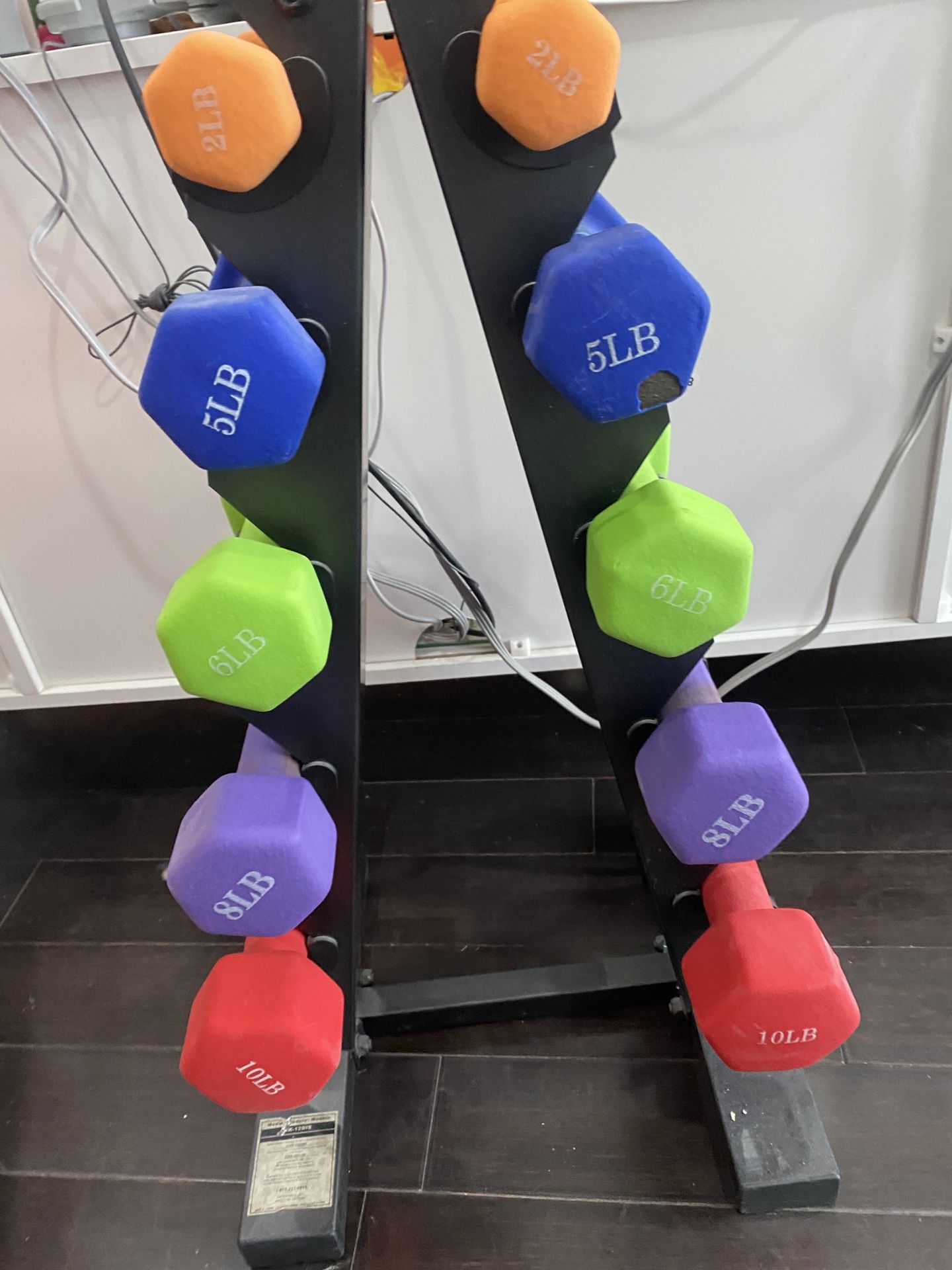 Dumbbell Weight Set With Rack