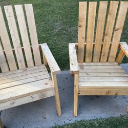 Large Wooden Sturdy Chairs For Garden/yard