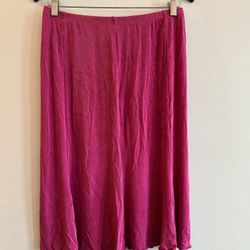 Vintage Y2K Pink Magenta MIDI Flow Skirt Sz Large