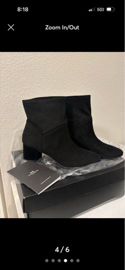 Coach Black Suede Ankle Boots