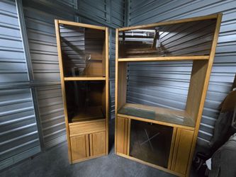 Wooden entertainment center
