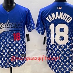 Men's Yamamoto Dodgers LV Jerseys 