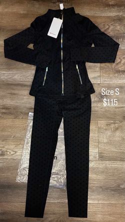 Lululemon Black Polka Dot Two-Piece Set Size S