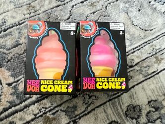 NeeDoh Nice Cream Cone Squishy Toys Set of 2 – New