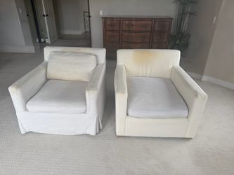 Authentic Restoration Hardware (RH) Armchairs - Pair (AS-IS / Project)