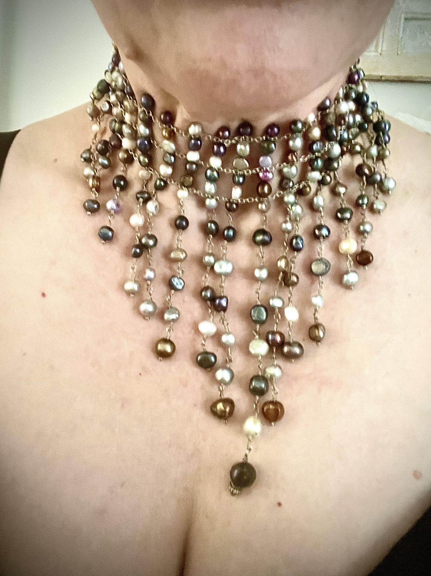 Chandelier Pearl Necklace
