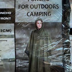 FWG Rain Poncho Waterproof Raincoat For Adult