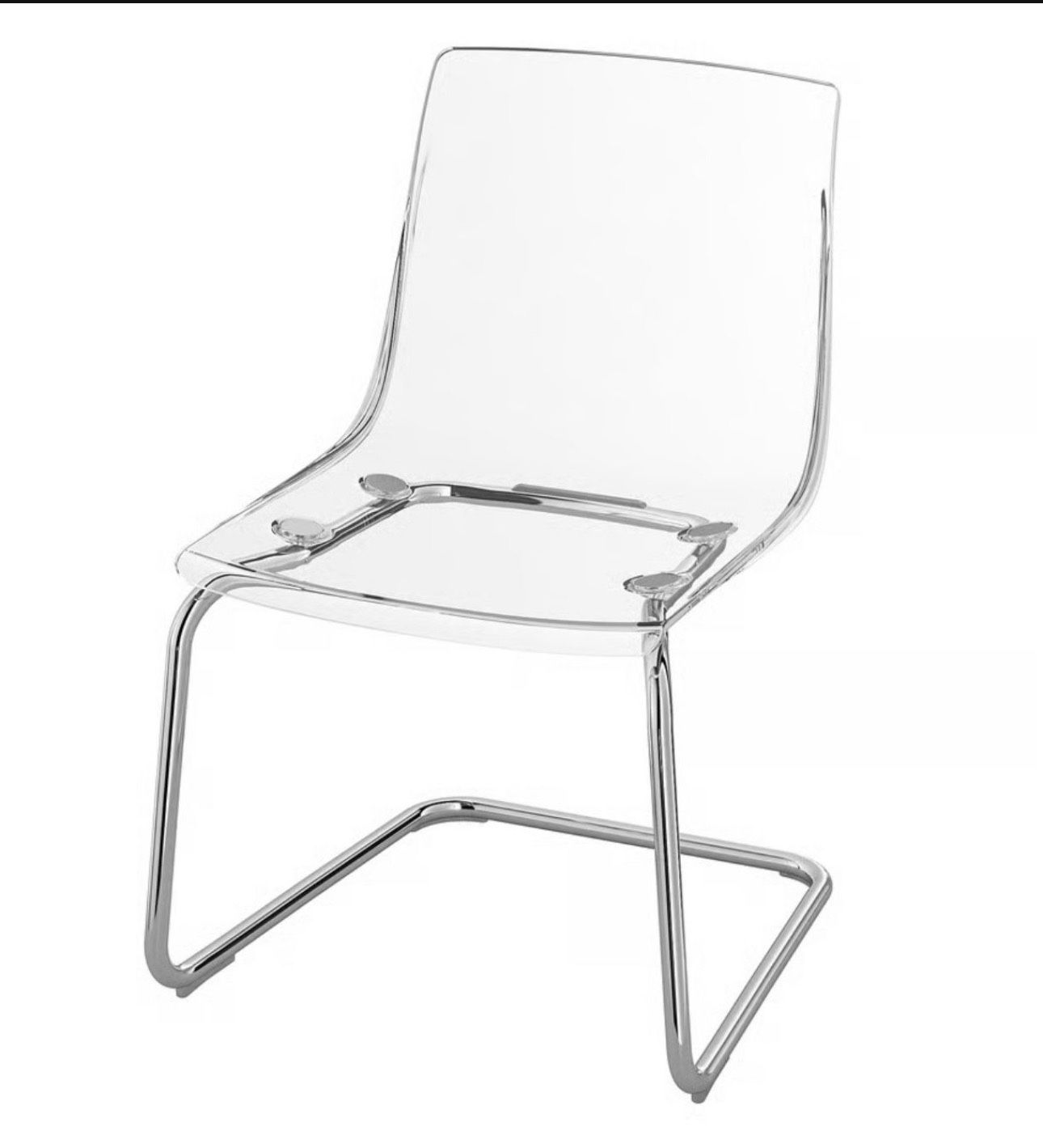 Tobias clear chrome plated chair -Barely Used-