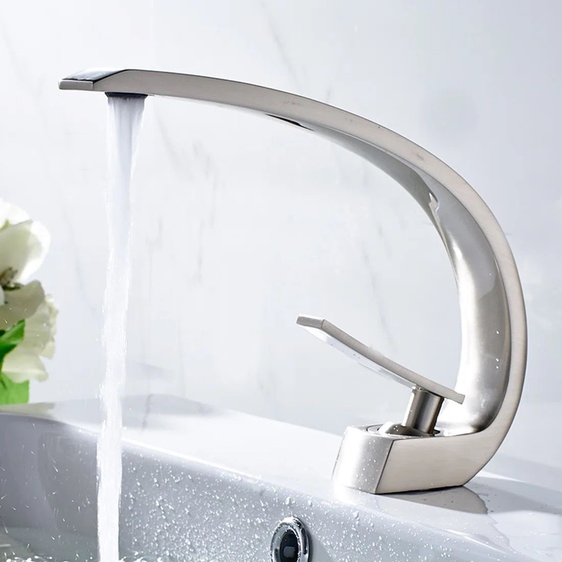 Finish Single-Hole Single-handle Bathroom Faucet F7 nickel $50
